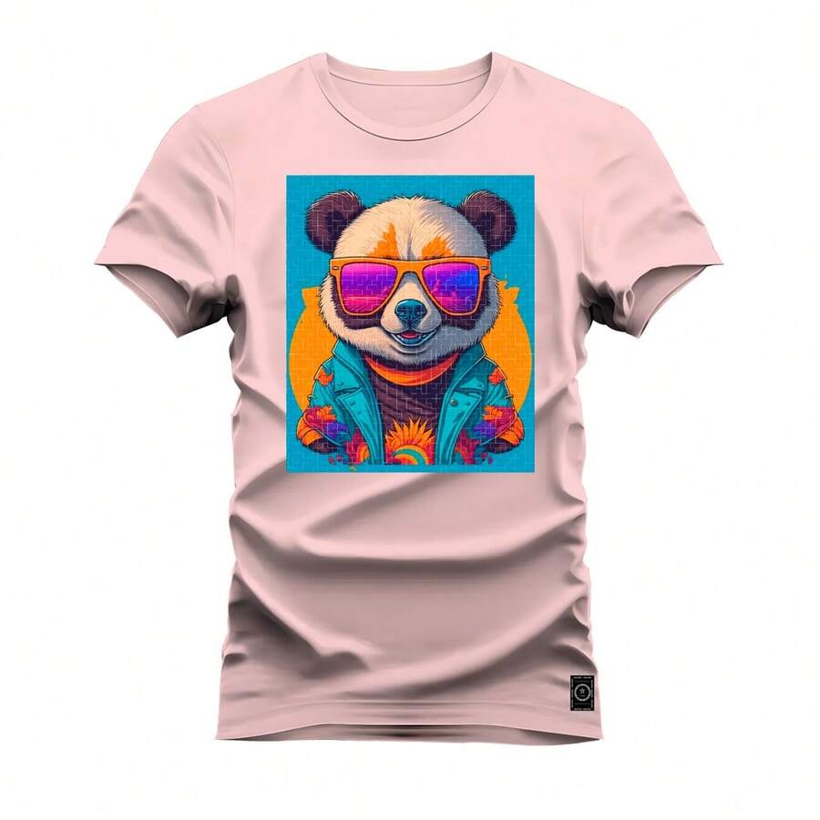 Men T-Shirts - 淺粉色 - 查看 1