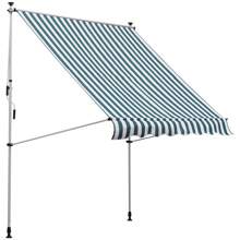 Outsunny Tenda da Sole 2x1.5m per Esterno a Rullo con Manovella, Telaio Telescopico e Angolazione Regolabile