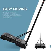 HOMCOM Portable Basketball Stand 175-215cm Adjustable Height Sturdy Rim Hoop W/ Large Wheels Stable Base Net Free Standing - Black - View 3