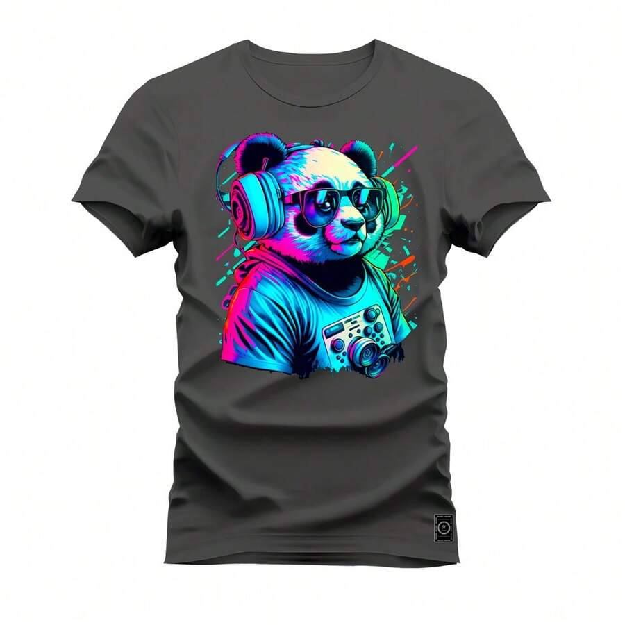 Men T-Shirts - 深灰色 - 查看 1