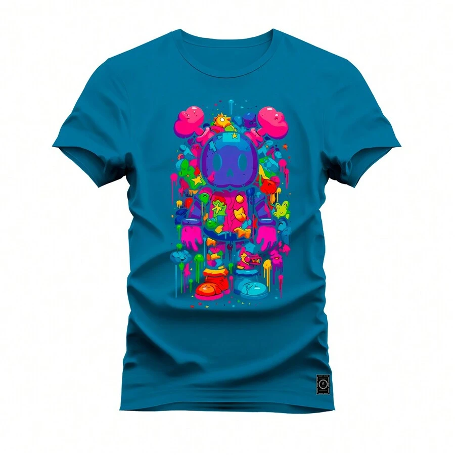 Men T-Shirts - 藍色 - 查看 1