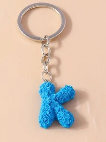 1個字母鑰匙圈掛飾,玫瑰字母鑰匙圈,適用於錢包/背包/汽車鑰匙,是一種包包配件、包袋吊墜、線材收納盒配件,適用於女士/女孩/女性的禮物 - 彩色 - 查看 20