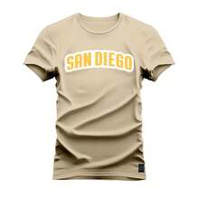 Men T-Shirts - 卡其色 - 查看 1