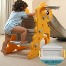 Diapositiva para niños plegables con aro de baloncesto, 180 x 80 x 145 cm, tobogán de diversión para niños, tobogán para niños pequeños durante 1-6 años, tobogán para bebés interiores y exteriores, tobogán de jardín de hasta 50 kg ​