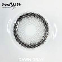 1 Par Freshlady Dawn Gray Lentes De Contacto Desechables De 1 Año De Fresca Dama,Sin Lesiones Oculares,Diámetro 14.0 MM, Contenido De Agua 40% - 0 - Ver 5
