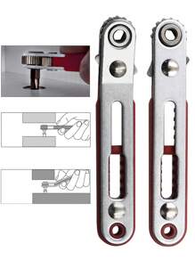 STONEGO 1PC Narrow Space Double-Direction Ratcheting Screwdriver Suitable For Bending, Turning Corners, Elbows, Right Angles, And Compatible With Phillips And Slotted Screwdriver Heads Tool - Silver - View 1