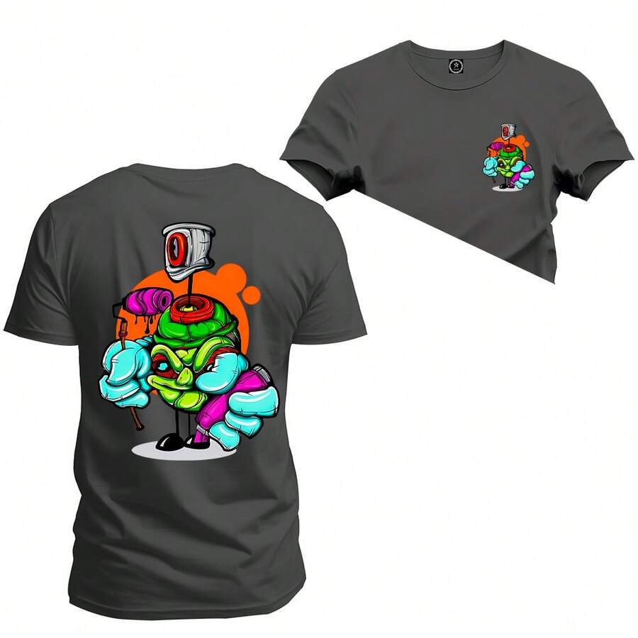 Men T-Shirts - 深灰色 - 查看 1