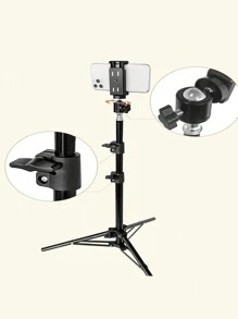 1.1米可折叠可调节三脚架，多功能手机三脚架，户外自拍三脚架，直播手机支架
