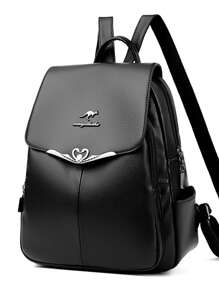 Simple Casual Backpack,Large Capacity Waterproof Travel Outing Backpack,School Bag,Portable,Laptop Compartment,Large Capacity,For Teen Girls Women College Students,College,Middle School,High School,Outdoors,Travel,Outings,Elementary School,Office