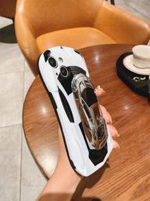 Fashionable Racing Car IMD Hard-Soft Hybrid Protective, Anti-Sweat, Anti-Fingerprint, Scratch-Resistant, Non-Fading Phone Case Compatible With Iphone - White - View 5