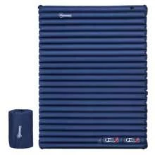 Outsunny 2 Person Camping Inflating Sleeping Mat Inflatable Mattress Ultralight Folding Bed Portable Air Bed For Outdoor Backpacking Hiking Travel - Blue