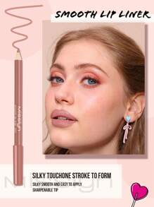 Misslyn Smooth Lip Liner Pencil, Long-Lasting Color, Intense Lip Color, Glides On Smoothly, Lip Liner, Natural Makeup Effect, High Color Payoff, Soft Pencil Core, Long-Lasting Smooth, Ultra-Matte Lip Liner Pencil, Brand Cosmetics, Facial Makeup Products, Suitable For Women And Girls, Winter Essential, Y2K Style, Fashion Versatile, Great Birthday Gift, Valentine's Day Gift, Party Essential, New Year Gift, Best Colors, Cruelty-Free And Vegan - 201 - View 6