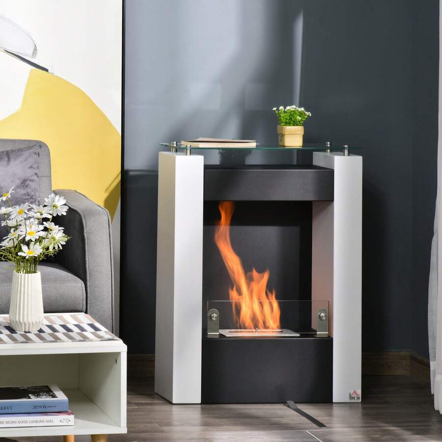 HOMCOM Fireplaces - White - View 1