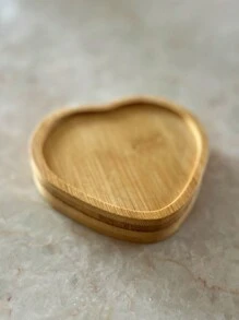 Heart-Shaped Cute And Novelty Bamboo Cup Mat, Coaster For Heat Insulation With Multiple Size Options, Suitable For Decorative Use On Coffee Table And Bar Counter
