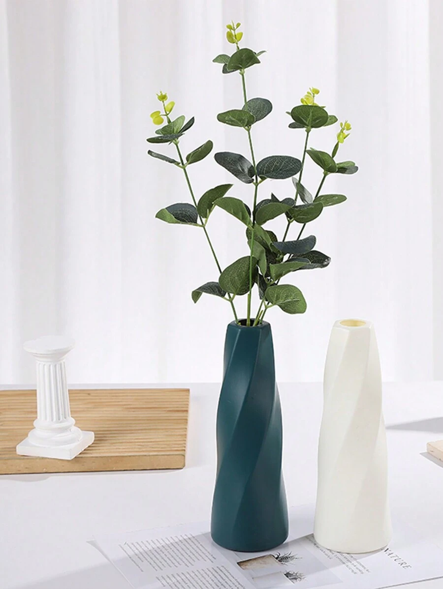 3入組/1個室內裝飾花瓶/植物容器,創意人造花藝配件,pe材質 - 彩色 - 查看 1