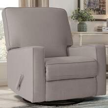 Harkawon Swivel Rocker Recliner Chair, Glider Rocker Recliner, Rocking Chair Nursery, Fabric Chair With High Back, Deep Seat, For Living Room, Bedroom - Light Grey - View 1