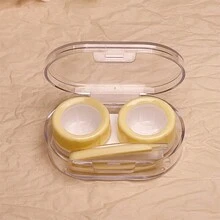 1 件简单多色隐形眼镜盒，配有双头镊子、插入棒，便携实惠套装，学校