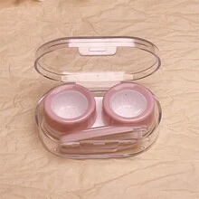 1 件简单多色隐形眼镜盒，配有双头镊子、插入棒，便携实惠套装，学校