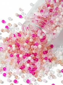 4mm混色玻璃扁珠子,適用於手鍊、耳環、珠寶製作、diy配件 - 彩色 - 查看 3