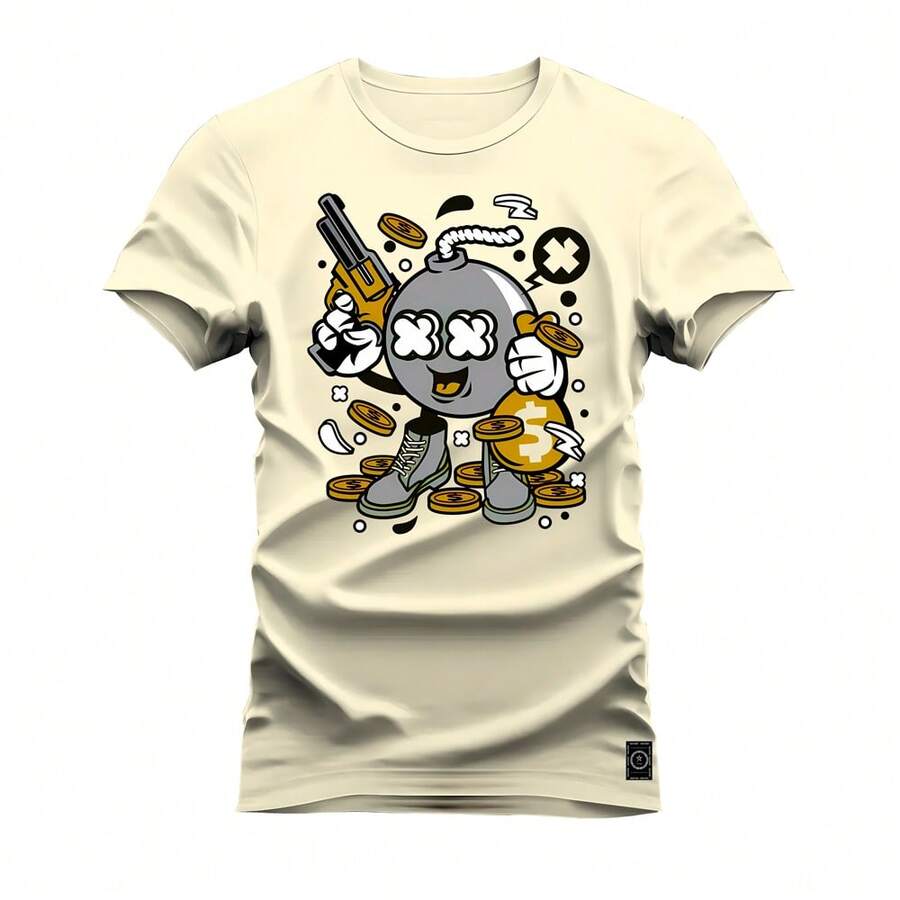 Men T-Shirts - 米色 - 查看 1