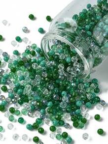 4mm混色玻璃扁珠子,適用於手鍊、耳環、珠寶製作、diy配件 - 彩色 - 查看 13