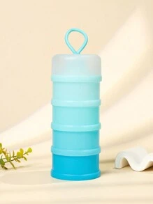 Baby Formula Dispenser, 4-Layer Paper Box Packed With Pp Material Milk Powder Grids Suitable For Traveling Storage Of Food Snacks, Portable And Independent Layering, Multiple Compartments For Infants And Toddlers, One Piece