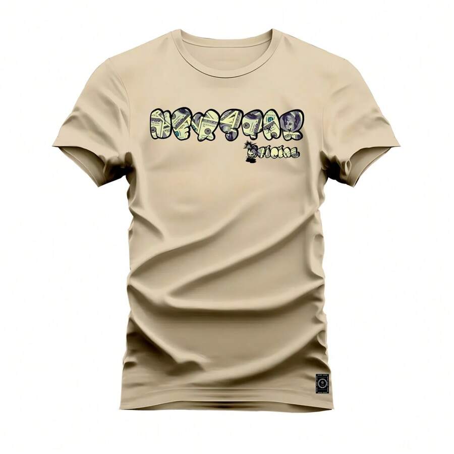 Men T-Shirts - 卡其色 - 查看 1