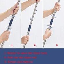 1pc Glass Cleaning Tool, Home Window Scraper, Kitchen Cleaning Utility For High-Rise Windows, Wet/Dry, Extendable Pole,Kitchen,Kitchen Items,Cleaning,Kitchen Towel - Multicolor - View 8