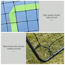 HOMCOM Rebounder Net Playback Game Spot Target Ball Rebounders Training Equipment Play Teaching - Black - View 7