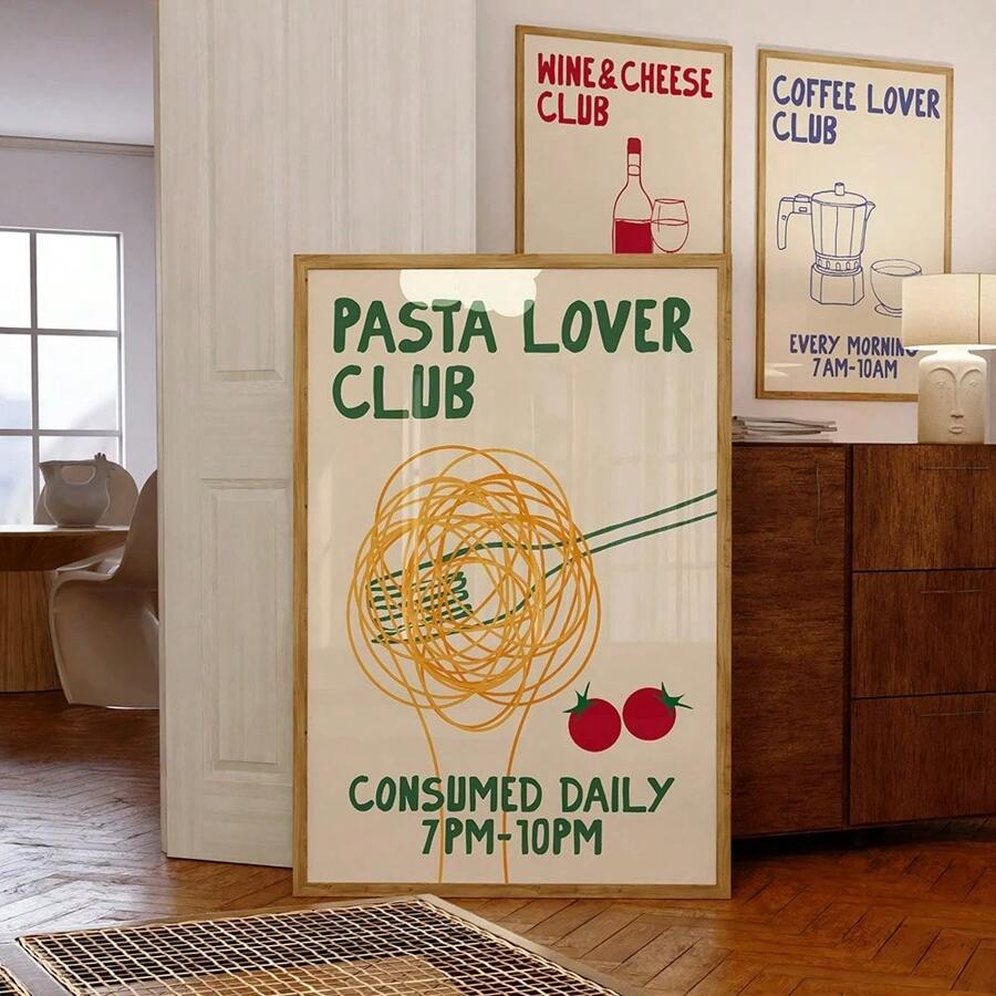 3 Peças/conjunto Desenho À Mão Moka Pot Café Pasta Amante De Vinho E