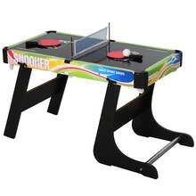 HOMCOM Folding Multi Gaming Table 4 In 1 Hockey, Football Table, Table Tennis, Billiards For Play Fun - Black - View 7