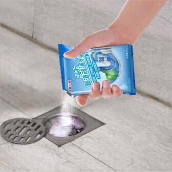 [3 包] 强力排水疏通剂，适用于厨房水槽、浴室、马桶堵塞清除，家居浴室装饰，夏季