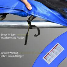 HOMCOM 12ft Trampoline Pad Φ366cm Surround Pad Thick Foam Pads Padding Replacement Spare- Blue - Blue - View 6