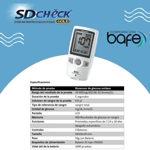 SD-CHECK Medidor de Glucosa - Blanco y Negro - Ver 3