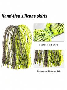 GOTURE Goture 24 Peças Jigs de Pesca com Saias de Silicone de Múltiplos Fios, Saias de Spinnerbait para DIY Jigs de Lançamento, Jigs de Natação (Ganchos não incluídos)