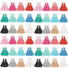 100 Miếng Mini Bùa tua Với Lụa Cord Và Vàng Đối với Hoa tai , Đồ trang sức Và Móc chìa khóa Làm Đồ thủ công DIY Dự án , 1.37 3.5 cm - 100 miếng - nhiều màu - Xem 1