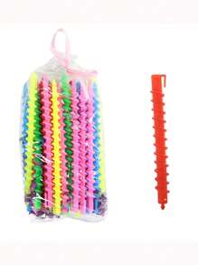 25入組造型工具，冷燙棒，螺旋捲髮器，不傷髮質，塑料捲髮棒，隨機款式與顏色 - 彩色 - 查看 7