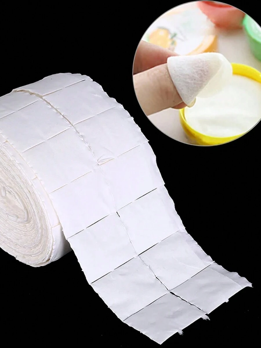 500 Nail Wipe Pad White Nail Polish Gel Remover Wipes Nail Art Tips Manicure Cleaning Wipes Lint Pads