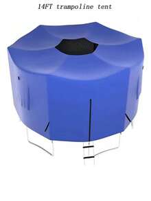 14FT Trampoline Tent, Fits For 14FT Straight Pole Round Trampoline, Trampoline Tent Cover (Fit For 6 Straight Pole Trampoline, Tent Only) Blue,Adult Party Games Suitable For Halloween/Christmas/Thanksgiving - Blue - View 4