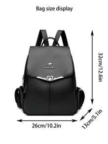 Simple Casual Backpack,Large Capacity Waterproof Travel Outing Backpack,School Bag,Portable,Laptop Compartment,Large Capacity,For Teen Girls Women College Students,College,Middle School,High School,Outdoors,Travel,Outings,Elementary School,Office