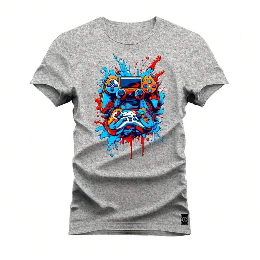Men T-Shirts - 灰色 - 查看 1
