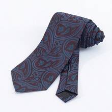 1條男士高端提花絲綢豪華領帶,緞面光澤,適用於婚禮新郎伴郎,典禮,約會,攝影,也是男士完美禮物選擇。 - 提花領帶 - 查看 9