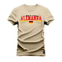 Men T-Shirts - 卡其色 - 查看 1