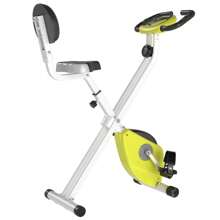 HOMCOM Exercise Bike Fitness Bicycle Indoor Trainer Foldable 8-Level Magnetic Resistance Adjustable W/LCD Monitor Pulse Sensor - Yellow - View 7