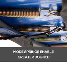 HOMCOM 8ft Trampoline Net Replacement Net Enclosure Net Spare New W/ 6 Poles - Black - View 2