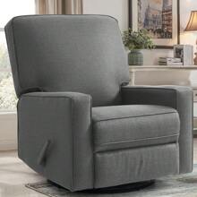 Harkawon Swivel Rocker Recliner Chair, Glider Rocker Recliner, Rocking Chair Nursery, Fabric Chair With High Back, Deep Seat, For Living Room, Bedroom - Dark Grey - View 1