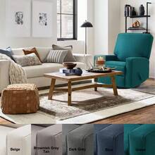 Harkawon Swivel Rocker Recliner Chair, Glider Rocker Recliner, Rocking Chair Nursery, Fabric Chair With High Back, Deep Seat, For Living Room, Bedroom - Green - View 3