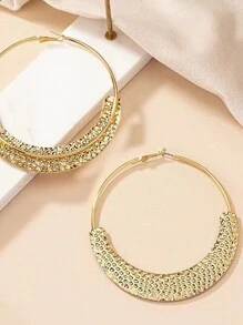 錘紋金屬大耳環珠寶禮品 - 耳環 - 查看 4