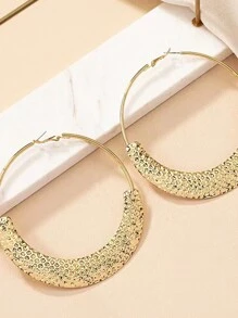 錘紋金屬大耳環珠寶禮品 - 耳環 - 查看 5