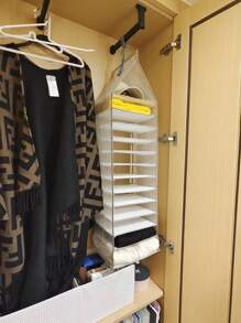 WHICHLIFE 1pc Hanging Clothes Storage Bag, Multifunction Pants Hanging Organizer For Household Decorations Decor Festival Decor Room Decor Home Decor Decor Bedroom Decorbedroom,Organizer,Organiser,Home Storage,White T Shirt Women,Black Pants Women,Ladies Winter Clothes,Dress,Winter Clothes For Ladies,Elegant Woman Dresses,White Shirt For Ladies,Long Sleeve,White Jumpsuit For Women,Spring Dresses For Women,Spring Outfits For Women,Spring,Spring Clothes,Minimalist,Summer Tops - Grey - View 6